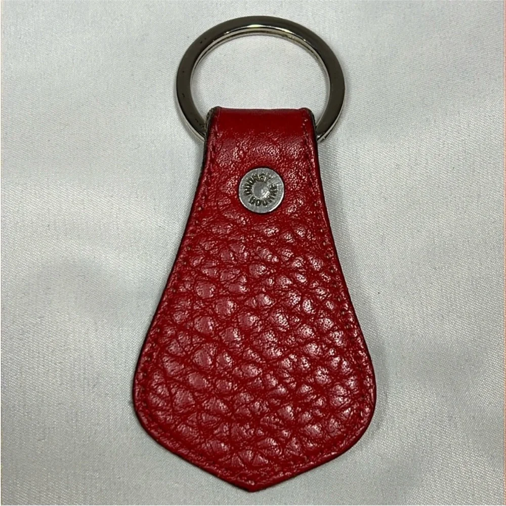 Vintage‎ Dooney & Bourke Red and Brown Leather Key Fob